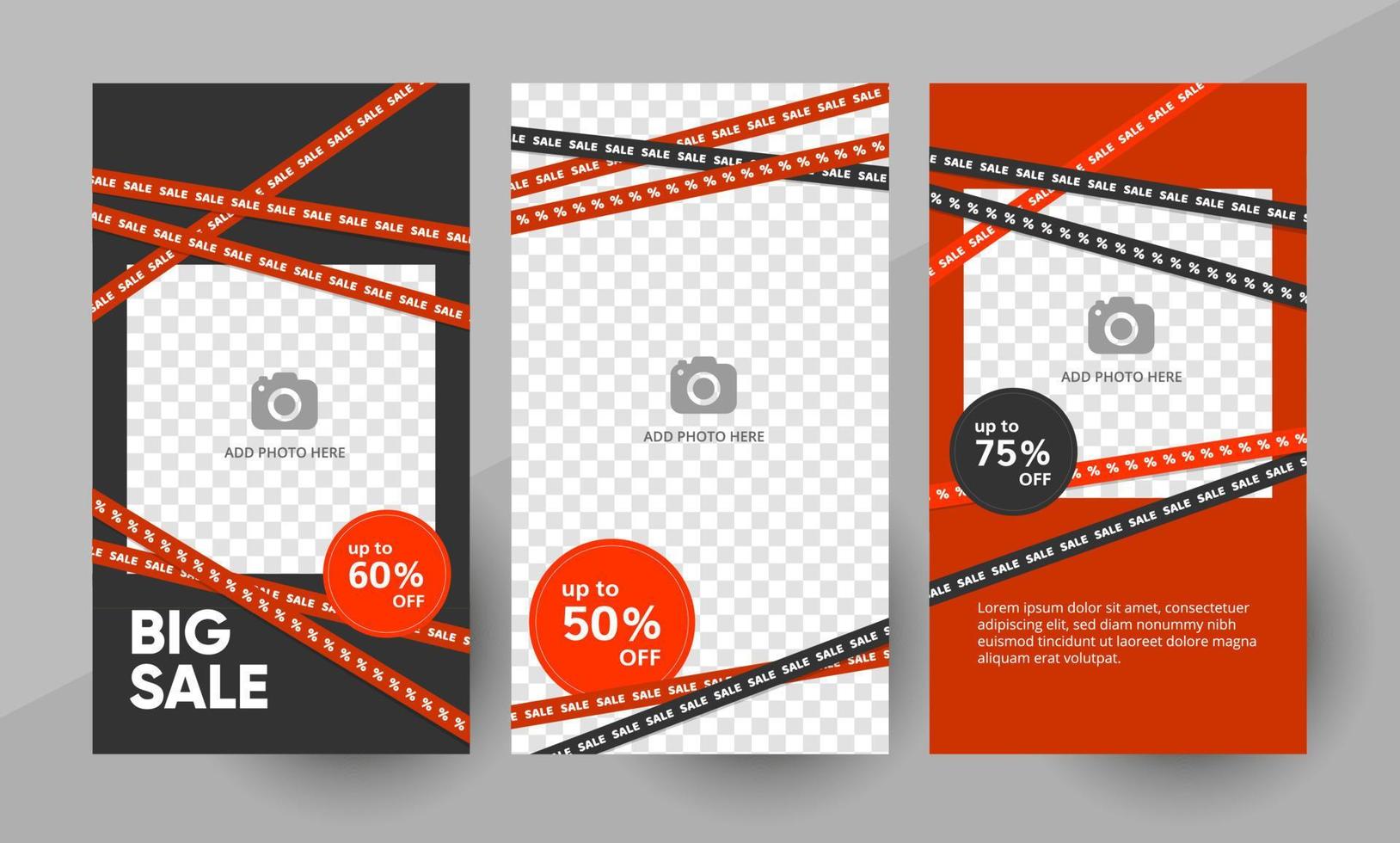 Social media post template, editable social media story template. Background for social media stories sale design vector. Stories Template. Vector illustration