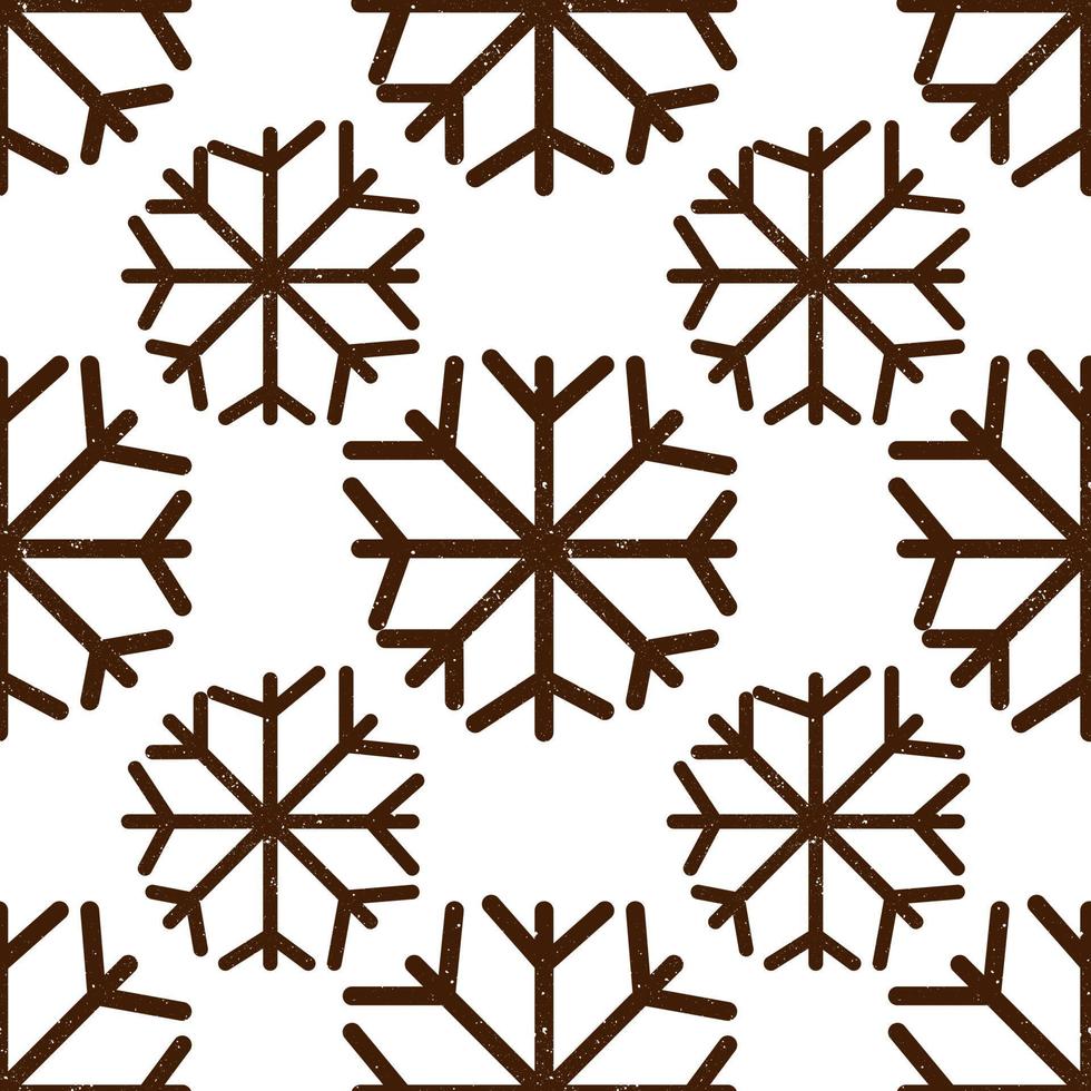 patrón de navidad de copo de nieve sin costuras. copos de nieve oscuros vectoriales sin costuras de diferentes tamaños sobre fondo transparente para imprimir en tela o papel envolvente. vector