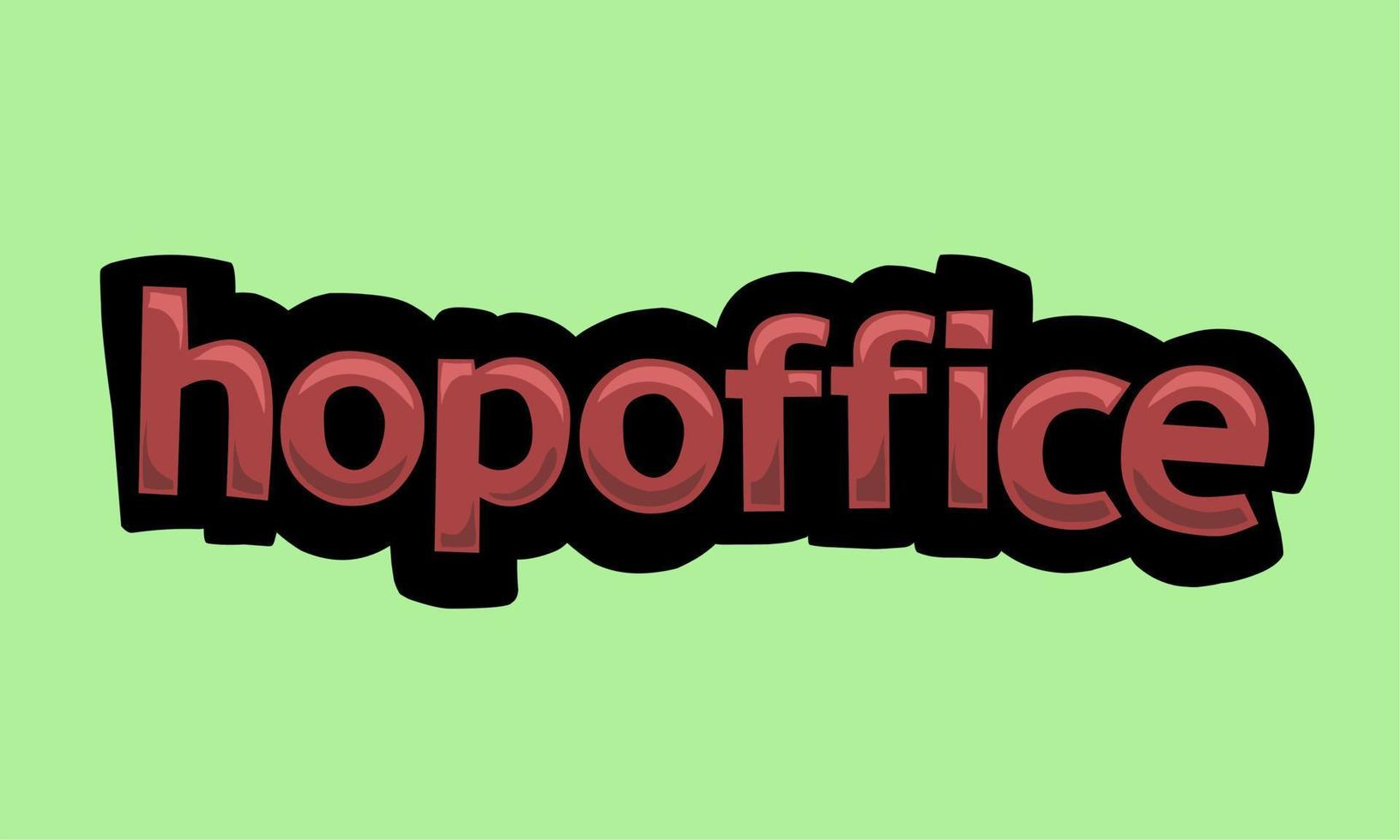 HOPOFFICE writing vector design on a green background
