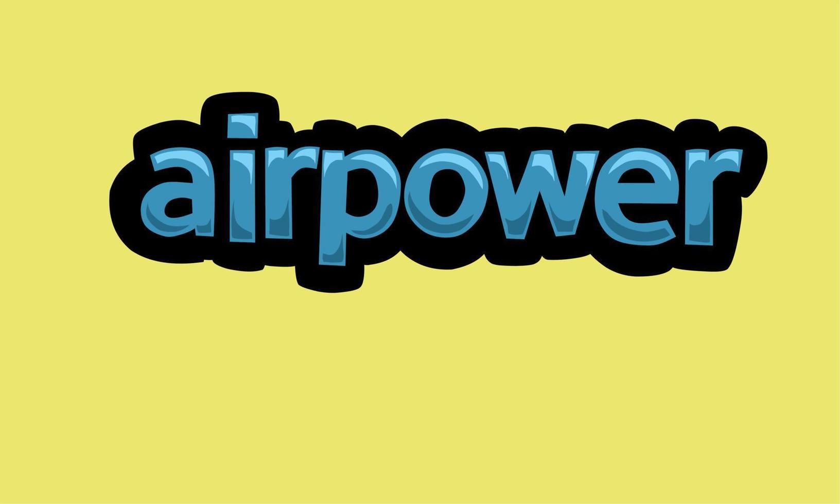 AIRPOWER writing vector design on a yellow background