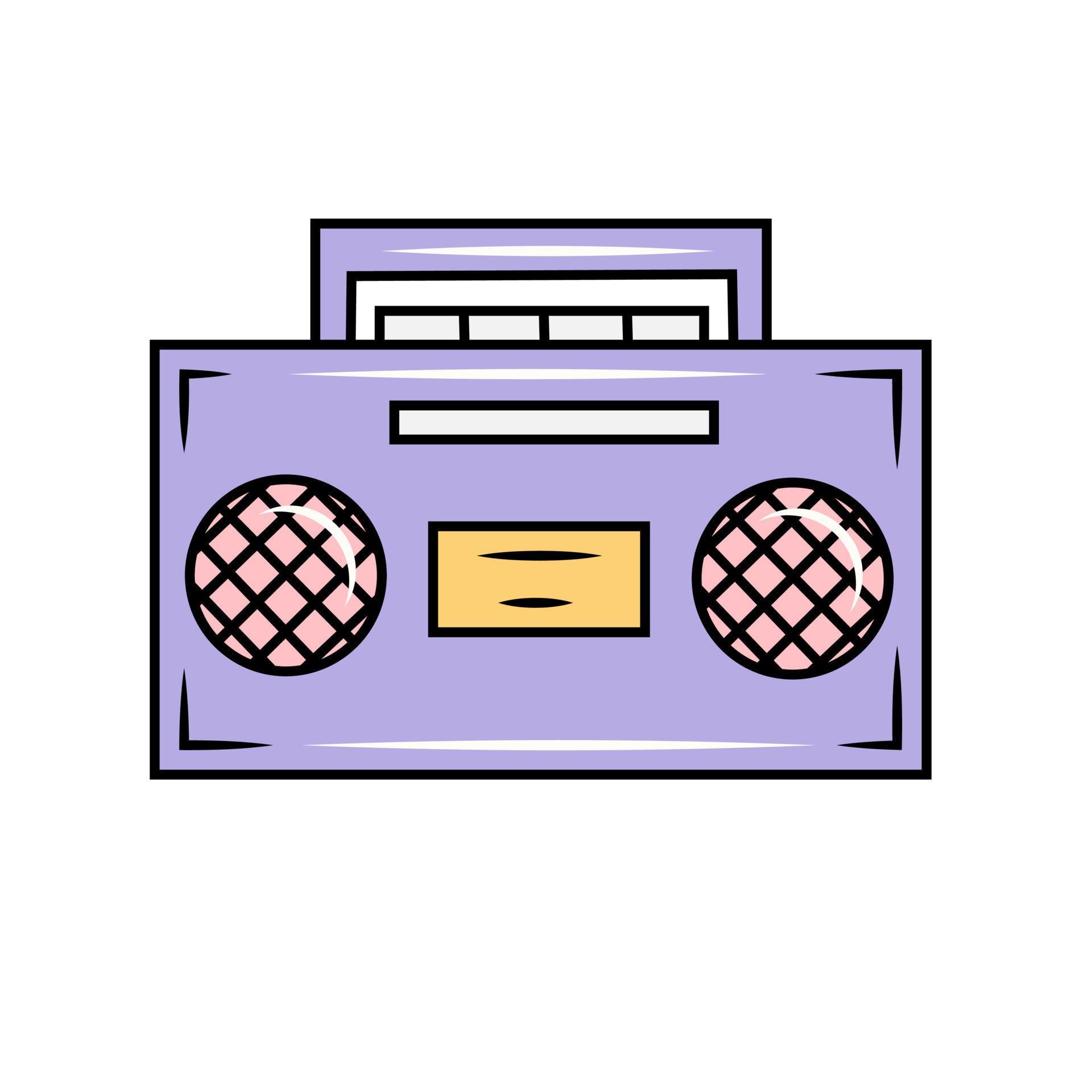Retro tape recorder art 12762840 Vector Art at Vecteezy