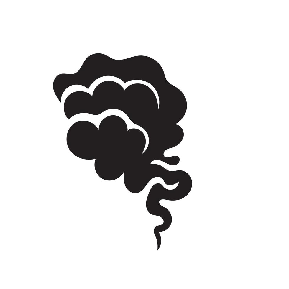 Ilustración de diseño de icono de vector de humo