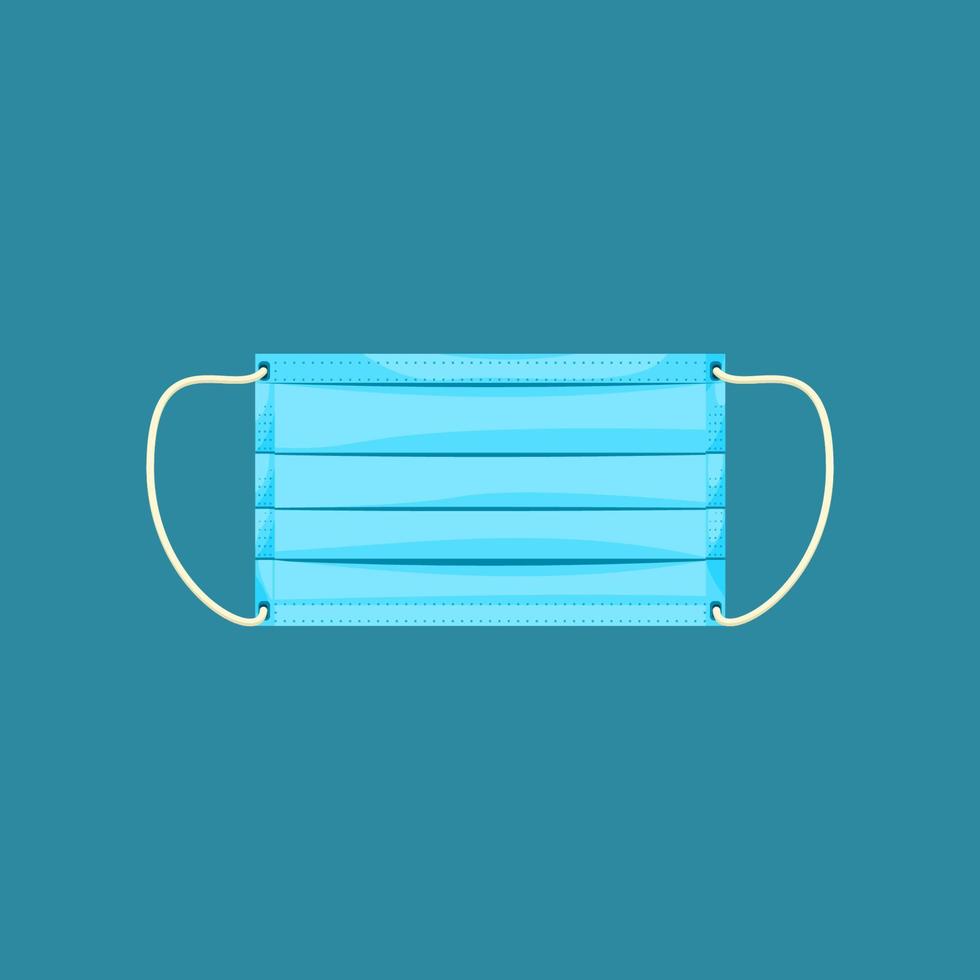 Editable Isolated Rectangle Medical Mask Vector Illustration for Artwork Element of Healthcare and Medical Related Design