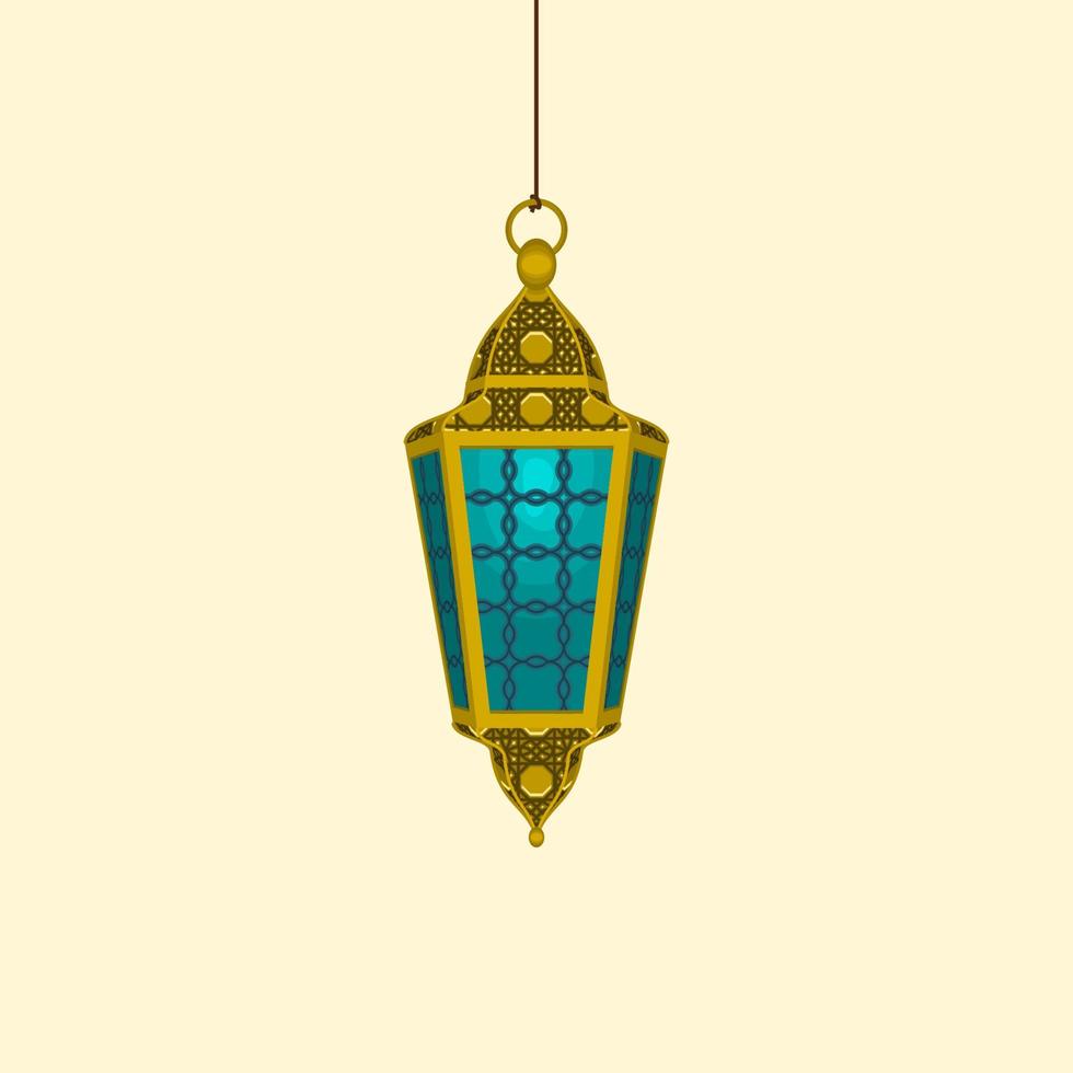 Editable Isolated Hanging Patterned Ramadan Arabian Lamp Vector Illustration for Islamic Occasional Theme Purposes Such as Ramadan and Eid Also Arab Culture Design Needs