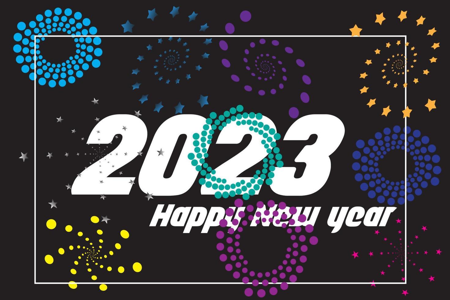 Blue background happy new year 2023. vector