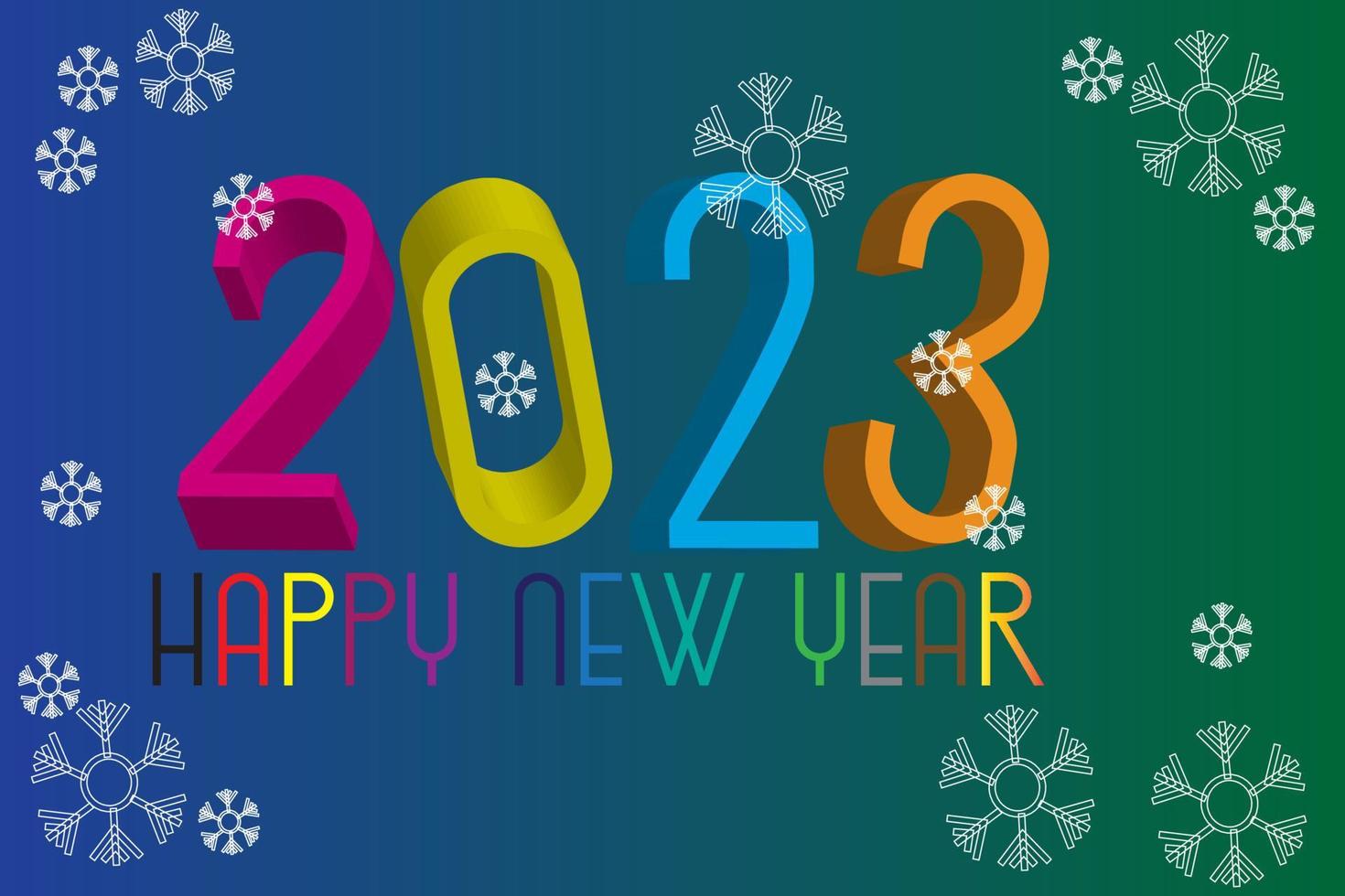 Background happy new year 2023. vector