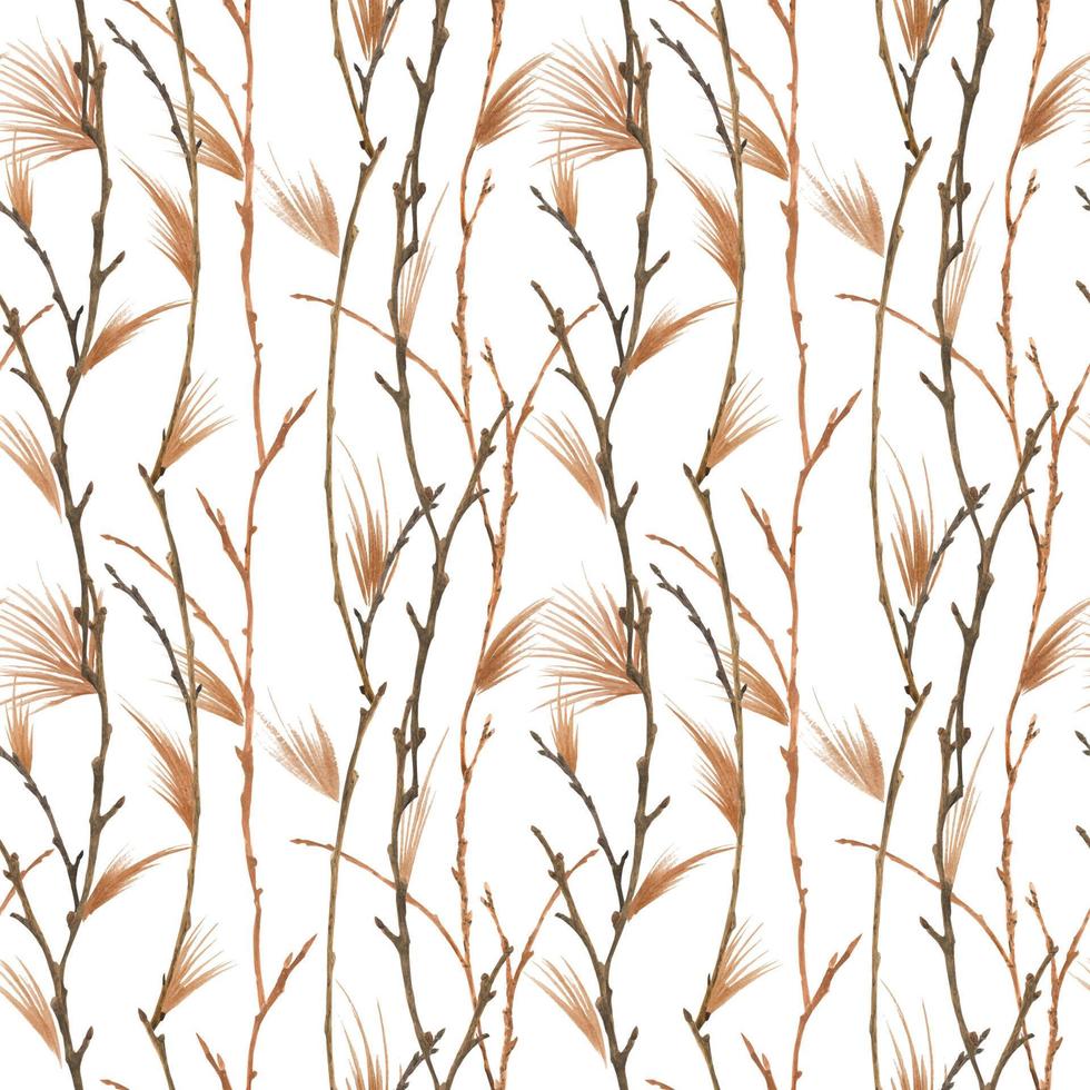 Winter forest seamless pattern for Christmas vector