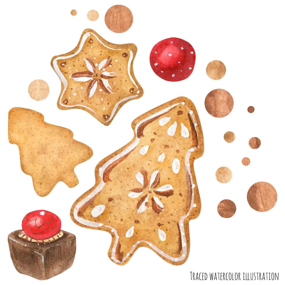 Chocolate and cookie art vector