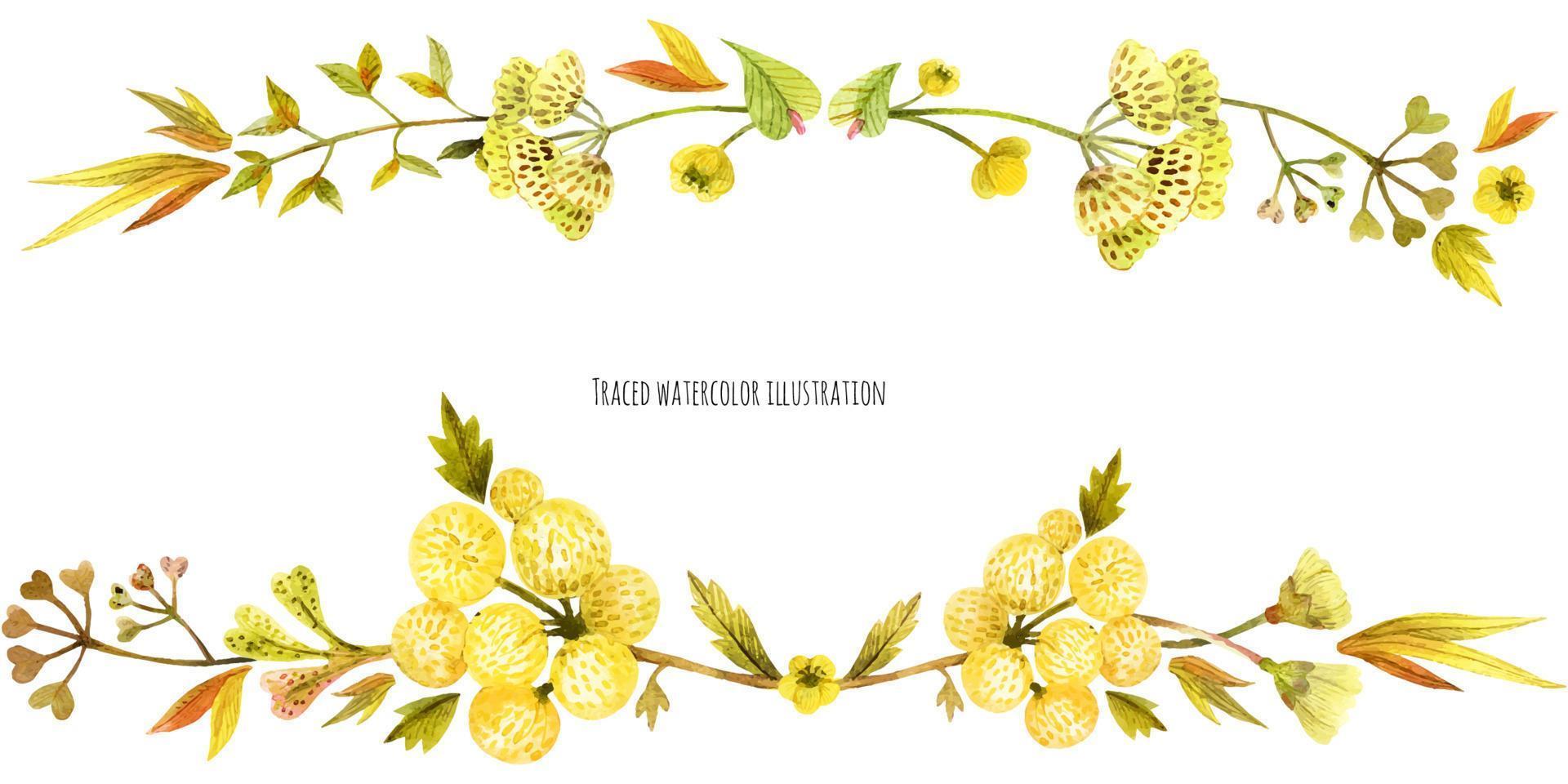 Meadow wild plants head banner vector