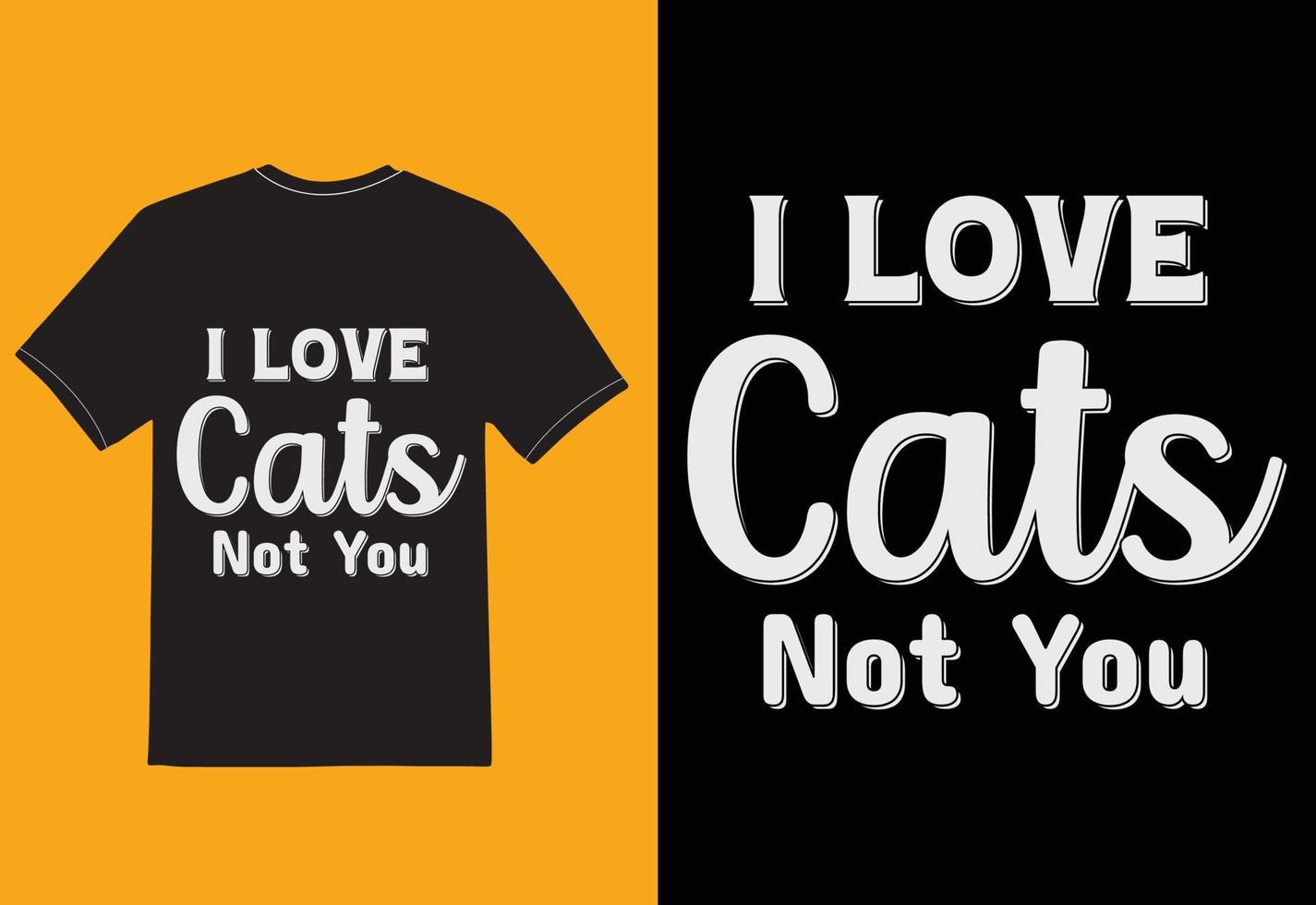 amo a los gatos no a ti camiseta vector