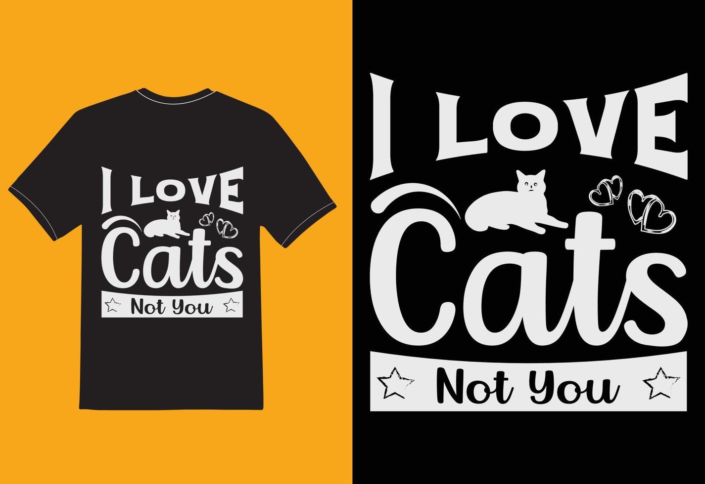 i love cats not you t shirt vector