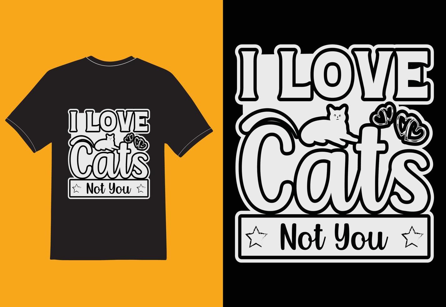 i love cats not you t shirt vector
