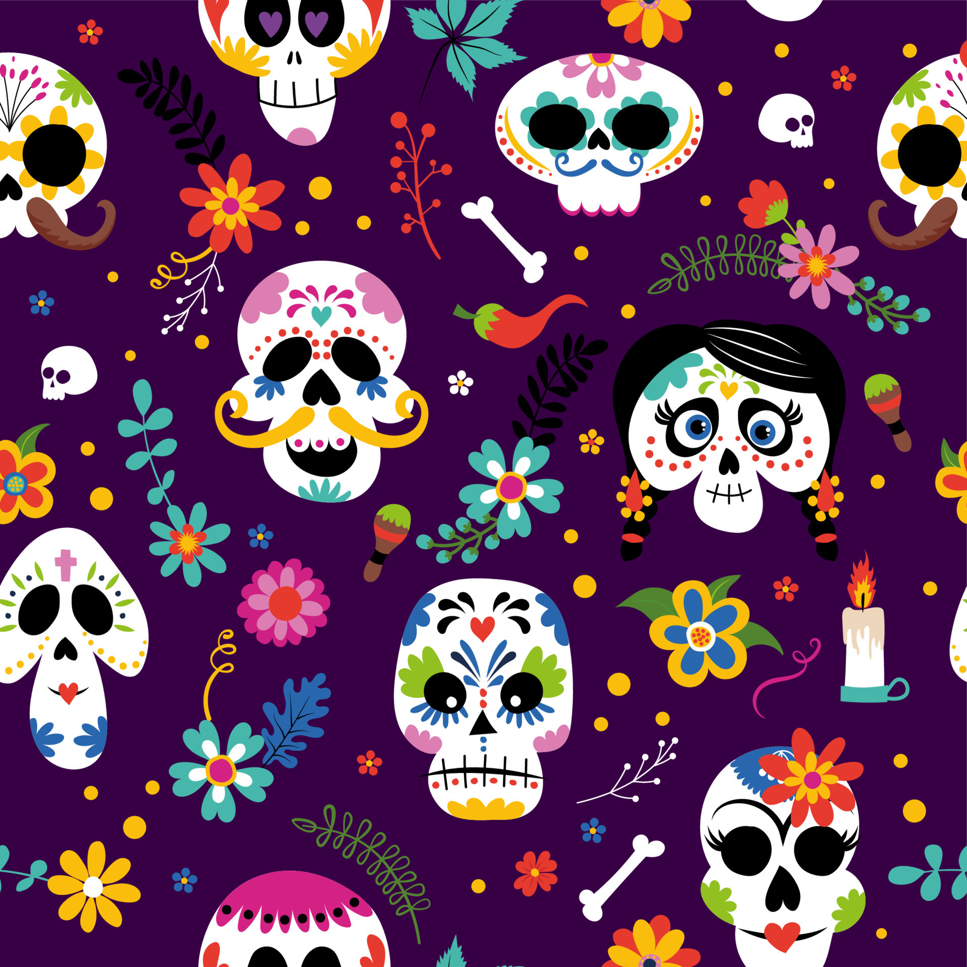 Dia de los muertos wallpaper by Gemini90mex  Download on ZEDGE  cb8f