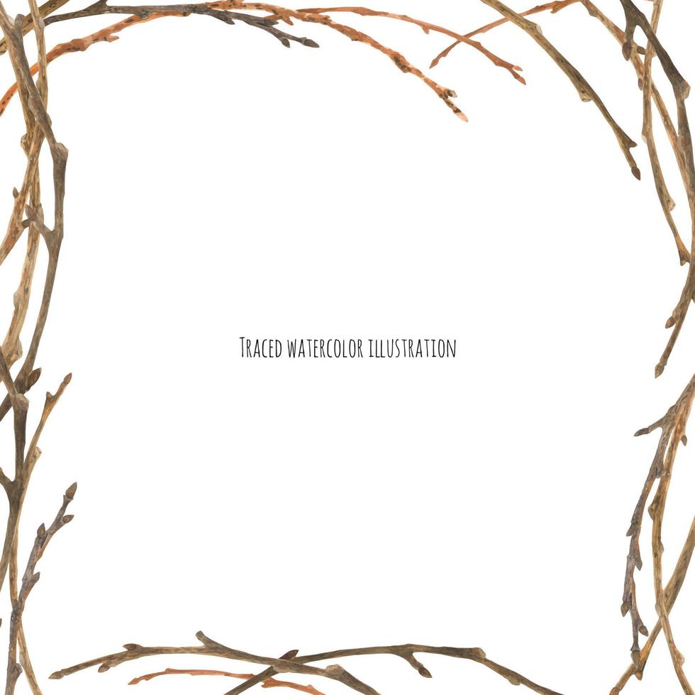 Dry Forest frame vector