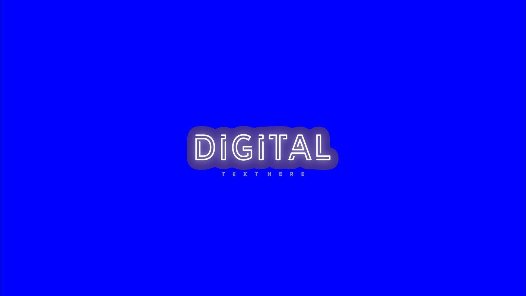 Digital Font Vector