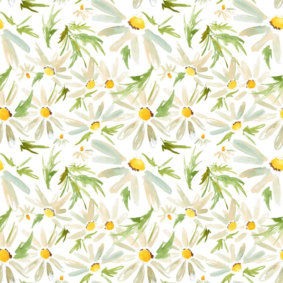 Meadow Daisy seamless pattern vector