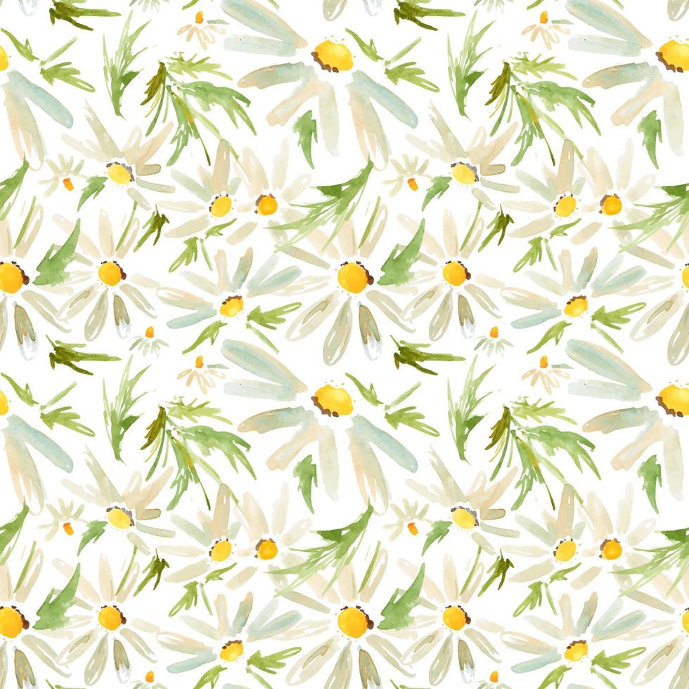 Meadow Daisy seamless pattern vector