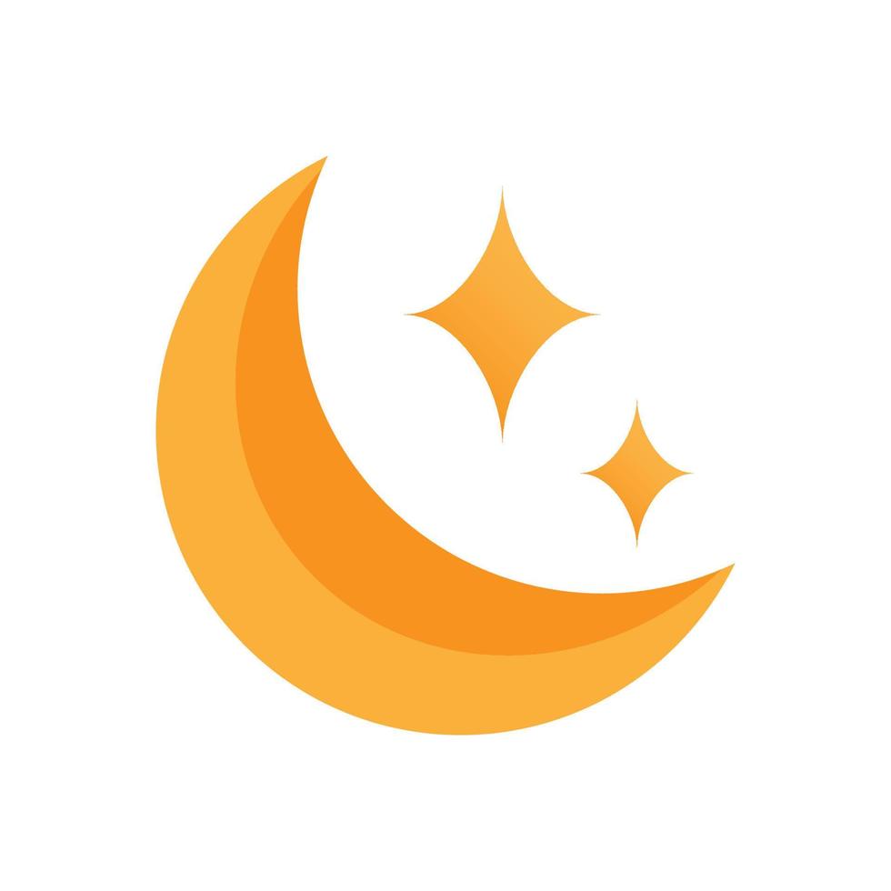 Moon and stars icon vector