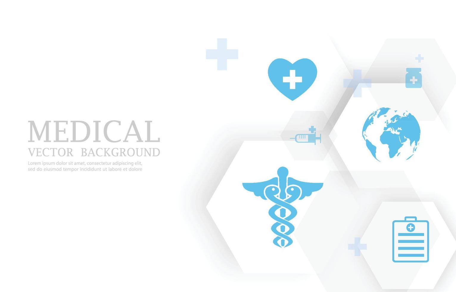 Modern white vector medical background.futuristic hexagon shape.paper cut concept