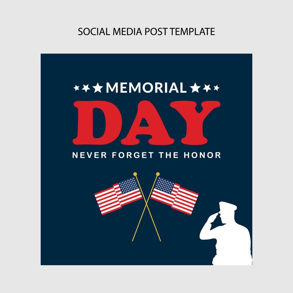 Veterans day social media post design for all social media vector