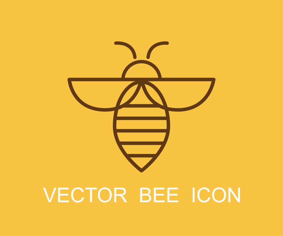 diseño de emblema de abeja. logotipo de la empresa de miel vector