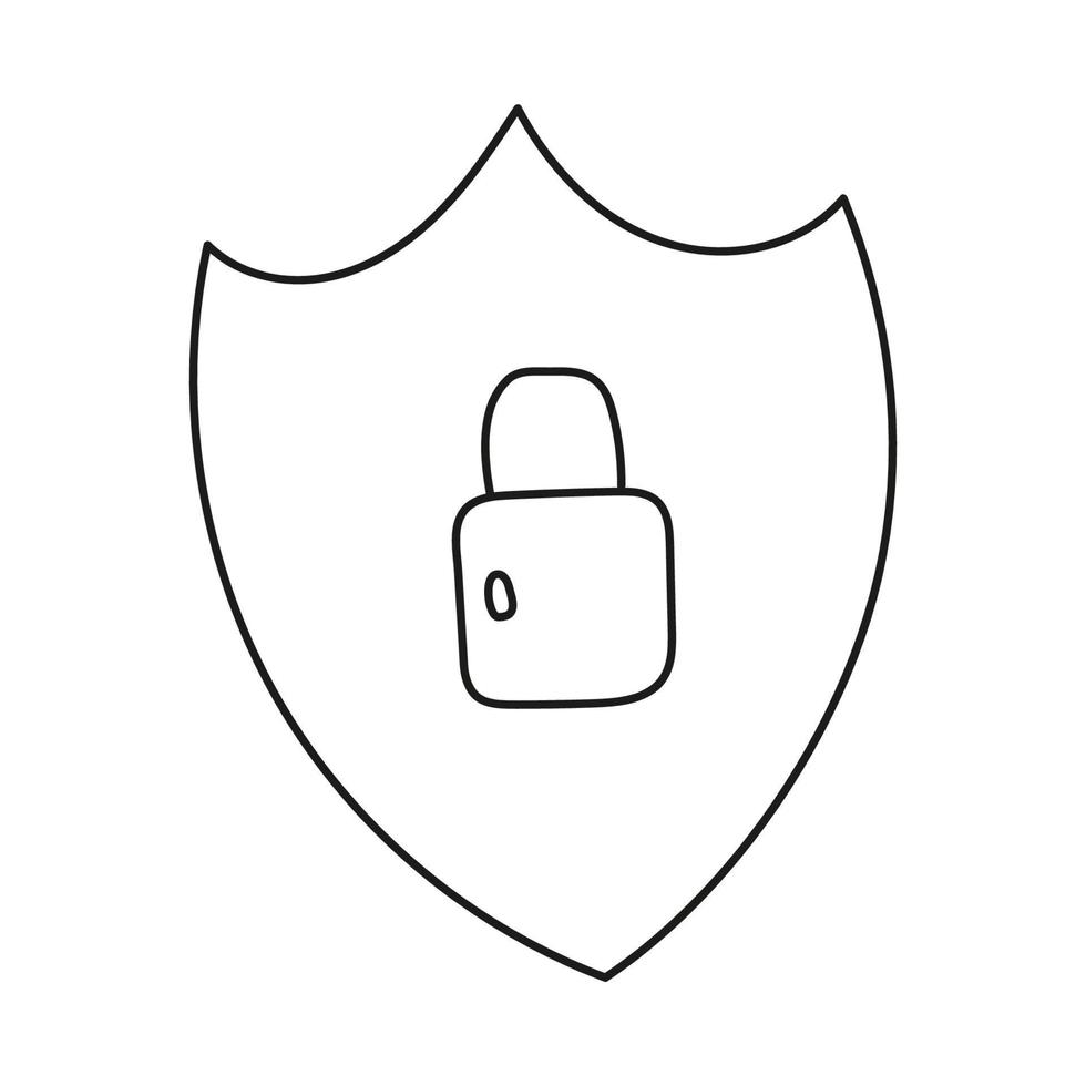 protection sign, shield and castle vector