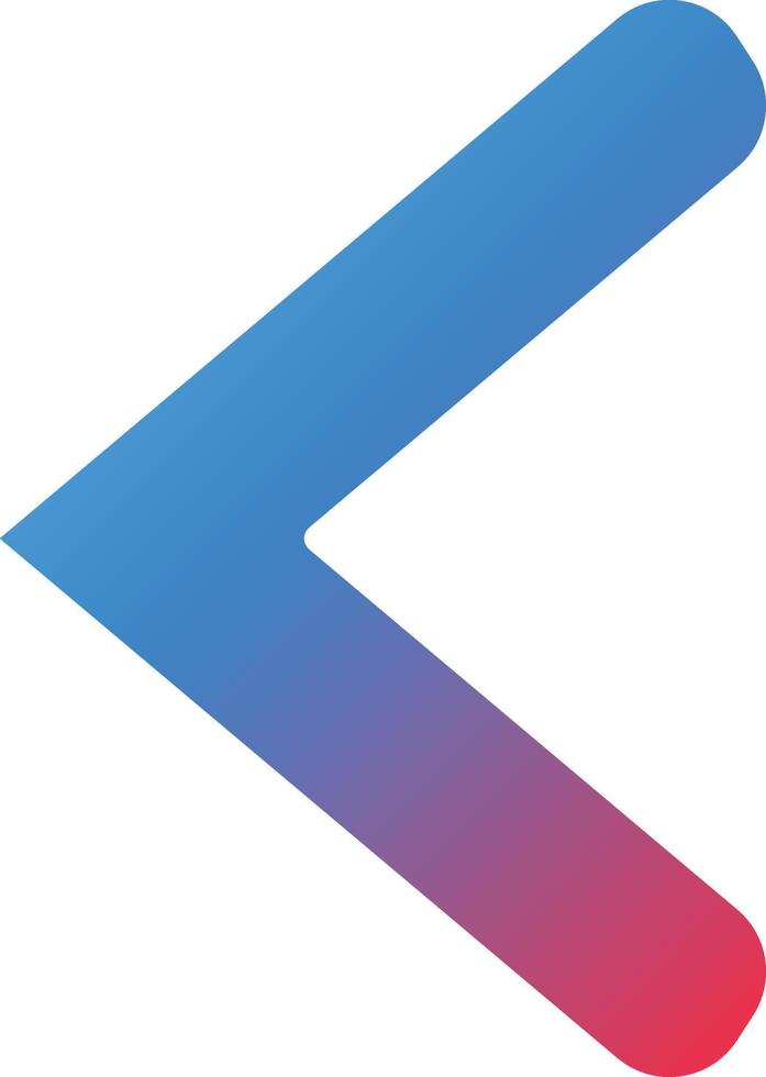 Left Chevron Icon Style vector