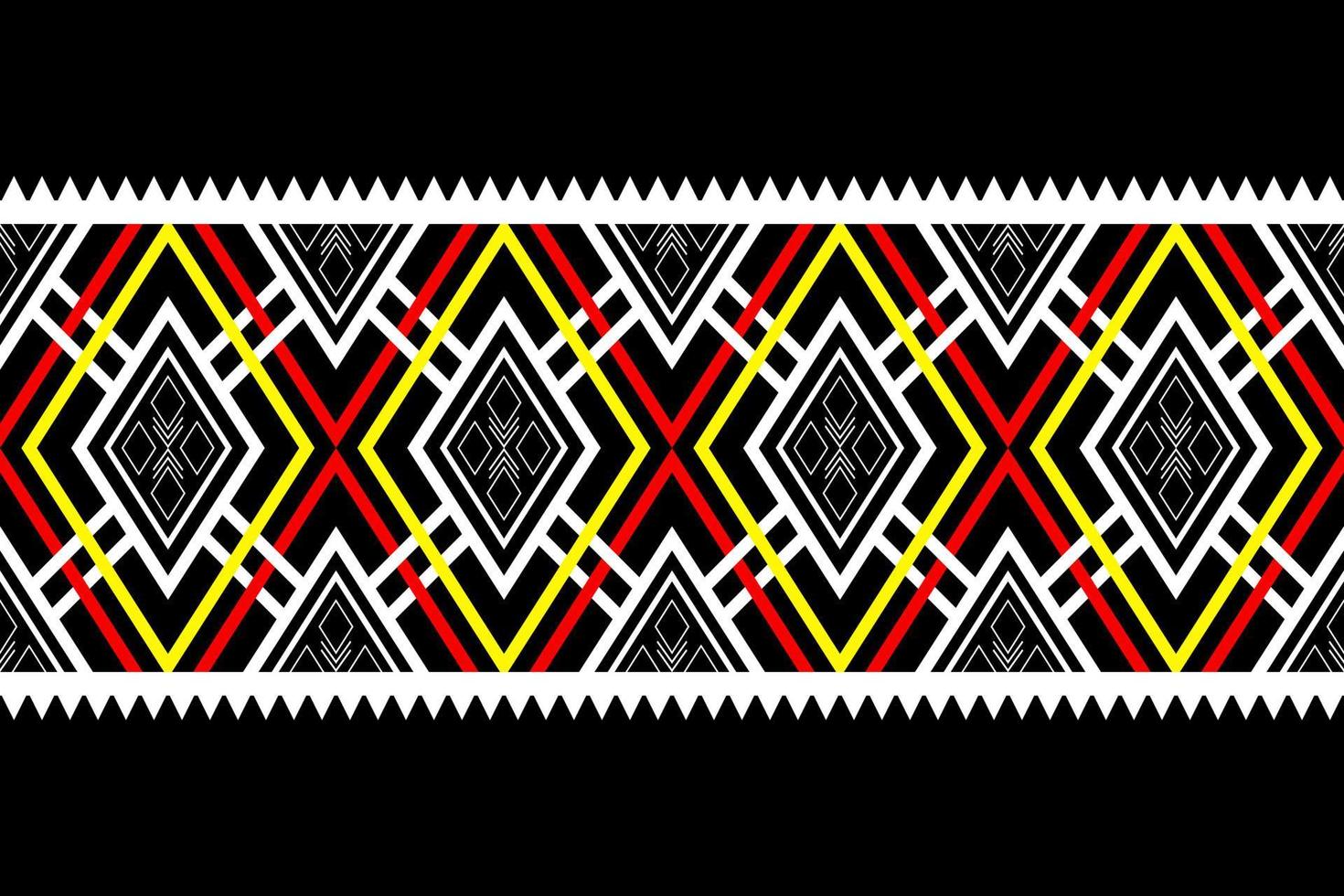 Geometric ethnic oriental seamless pattern traditional Design for background,carpet,wallpaper.clothing,wrapping,Batik fabric,Vector illustration.embroidery style vector