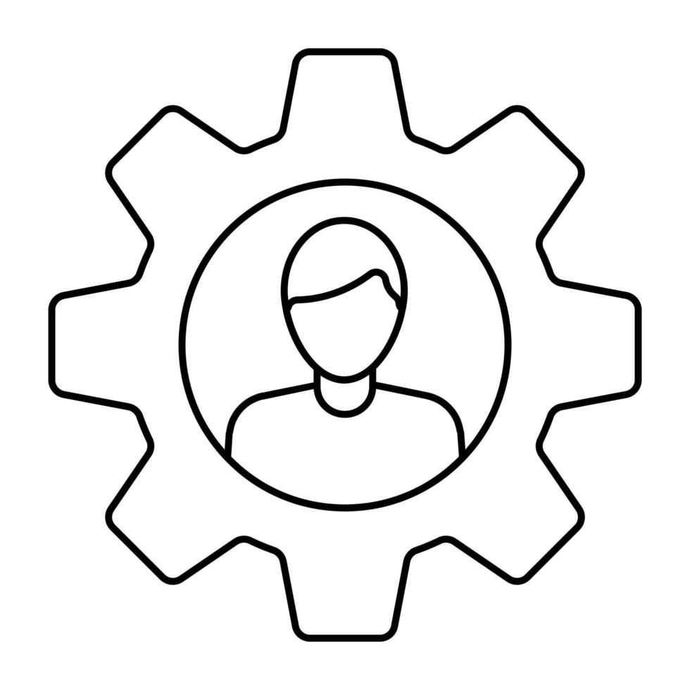 An editable design icon of resource management vector