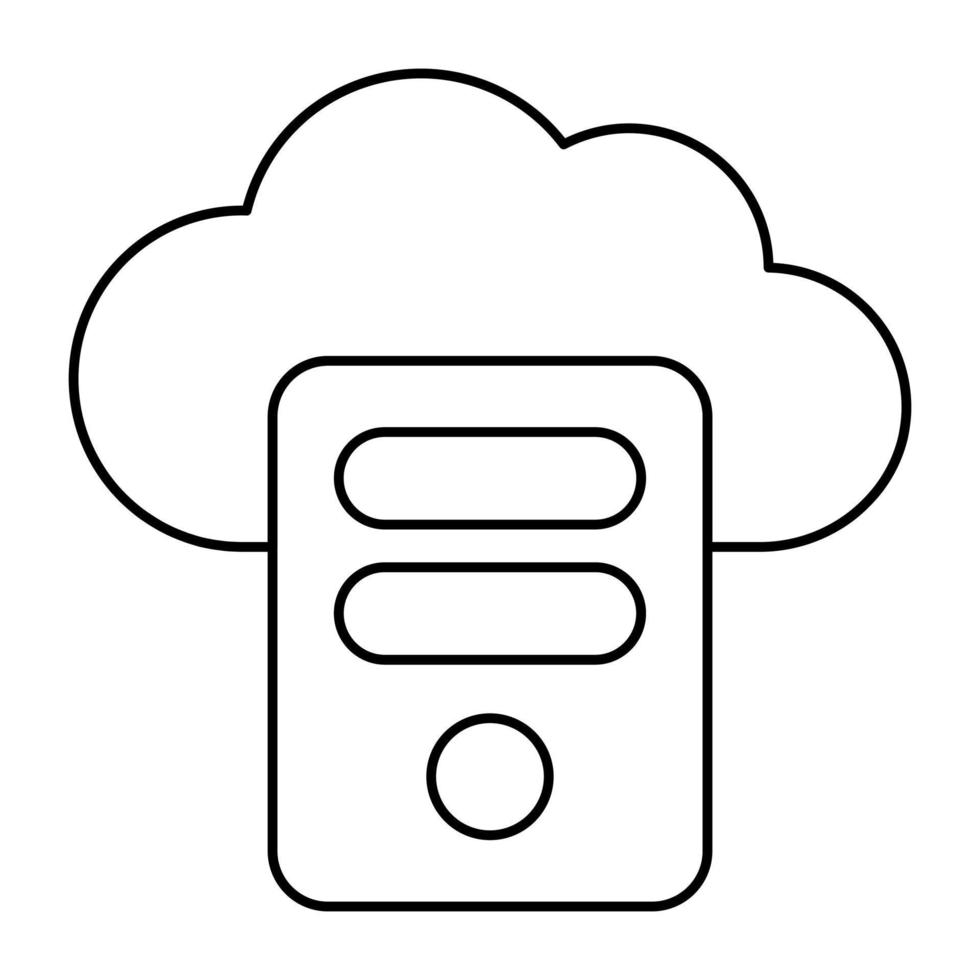 Perfect design icon of  cloud server vector