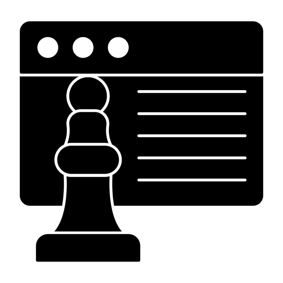 A flat design icon of web strategy vector