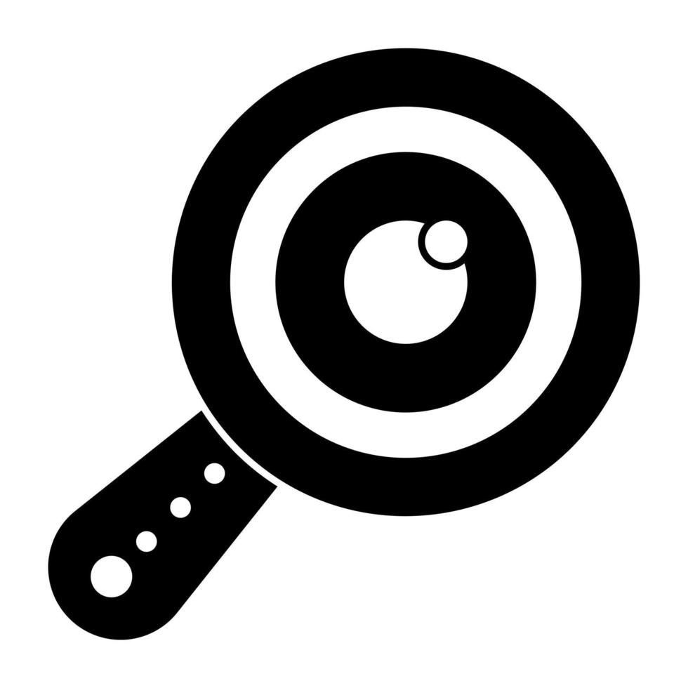 A flat design, icon of search eye vector