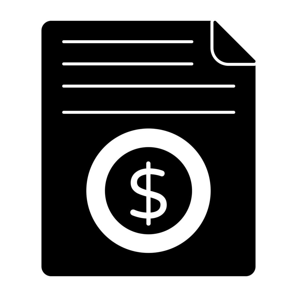 A premium download icon of financial document vector