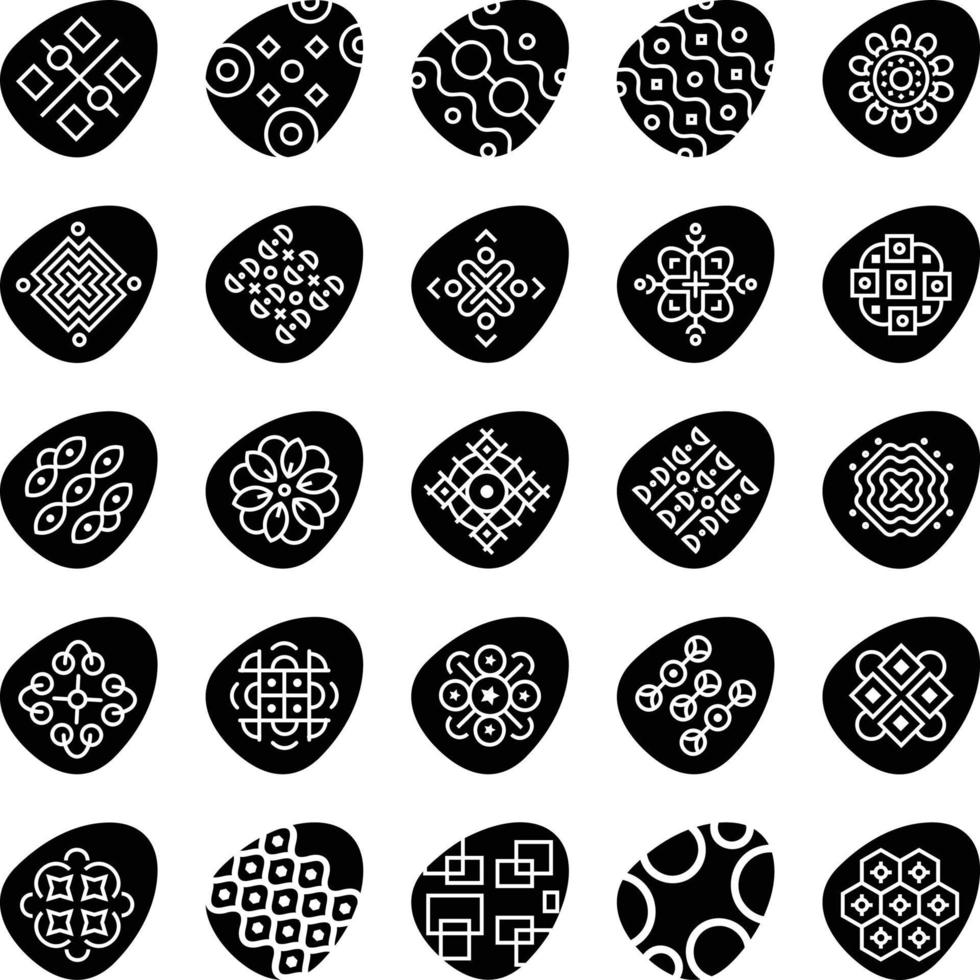 easter egg icons vector