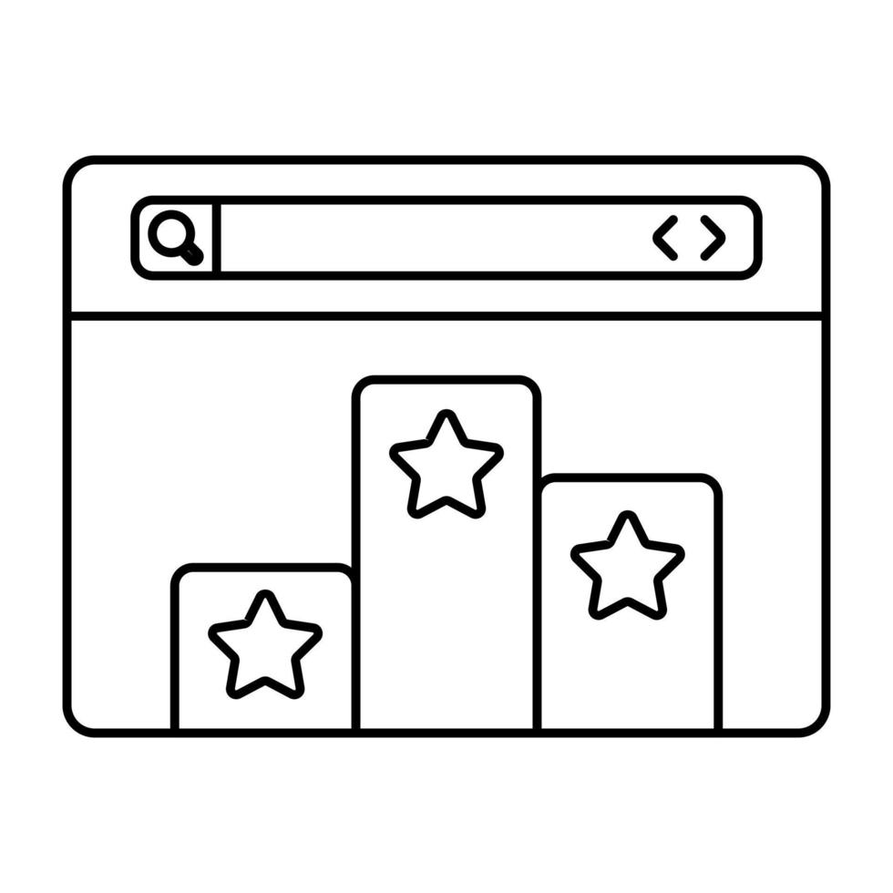 bonito icono de descarga del ranking web vector