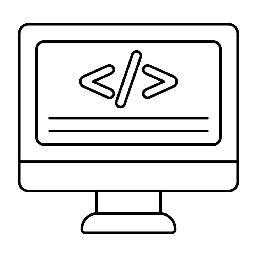 Perfect design icon of computer coding vector