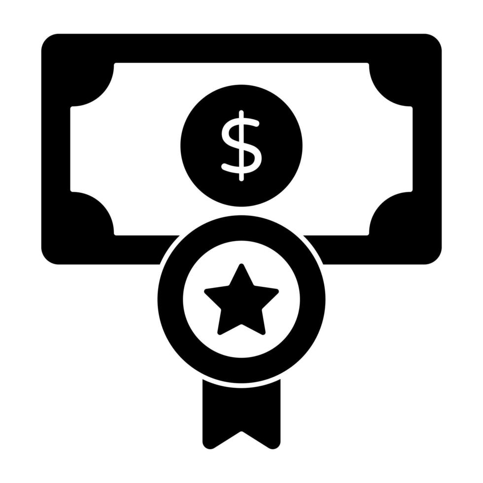 icono de diseño moderno de billetes vector