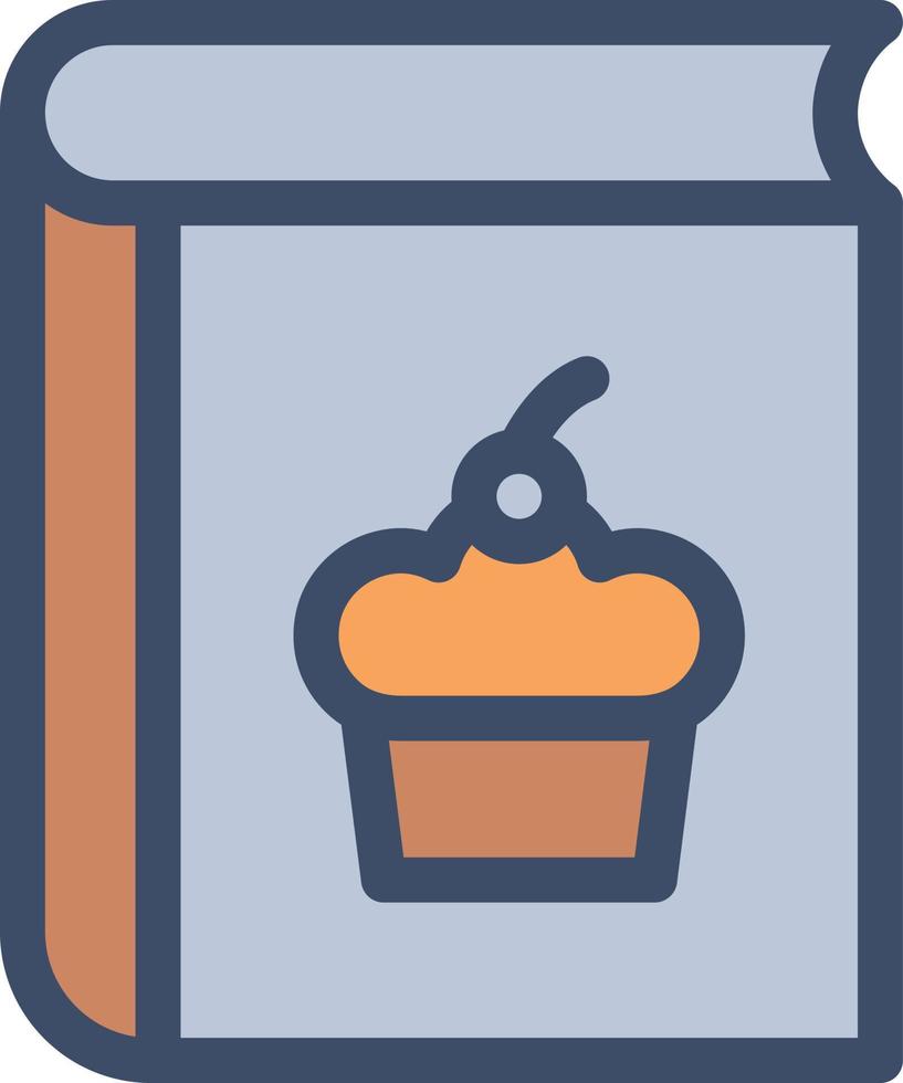 ilustración de vector de cupcake en un fondo. símbolos de calidad premium. iconos vectoriales para concepto y diseño gráfico.