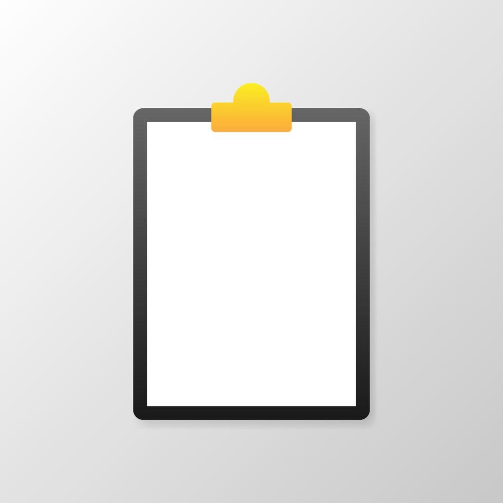 Clipboard with paper sheet, Vector. vector