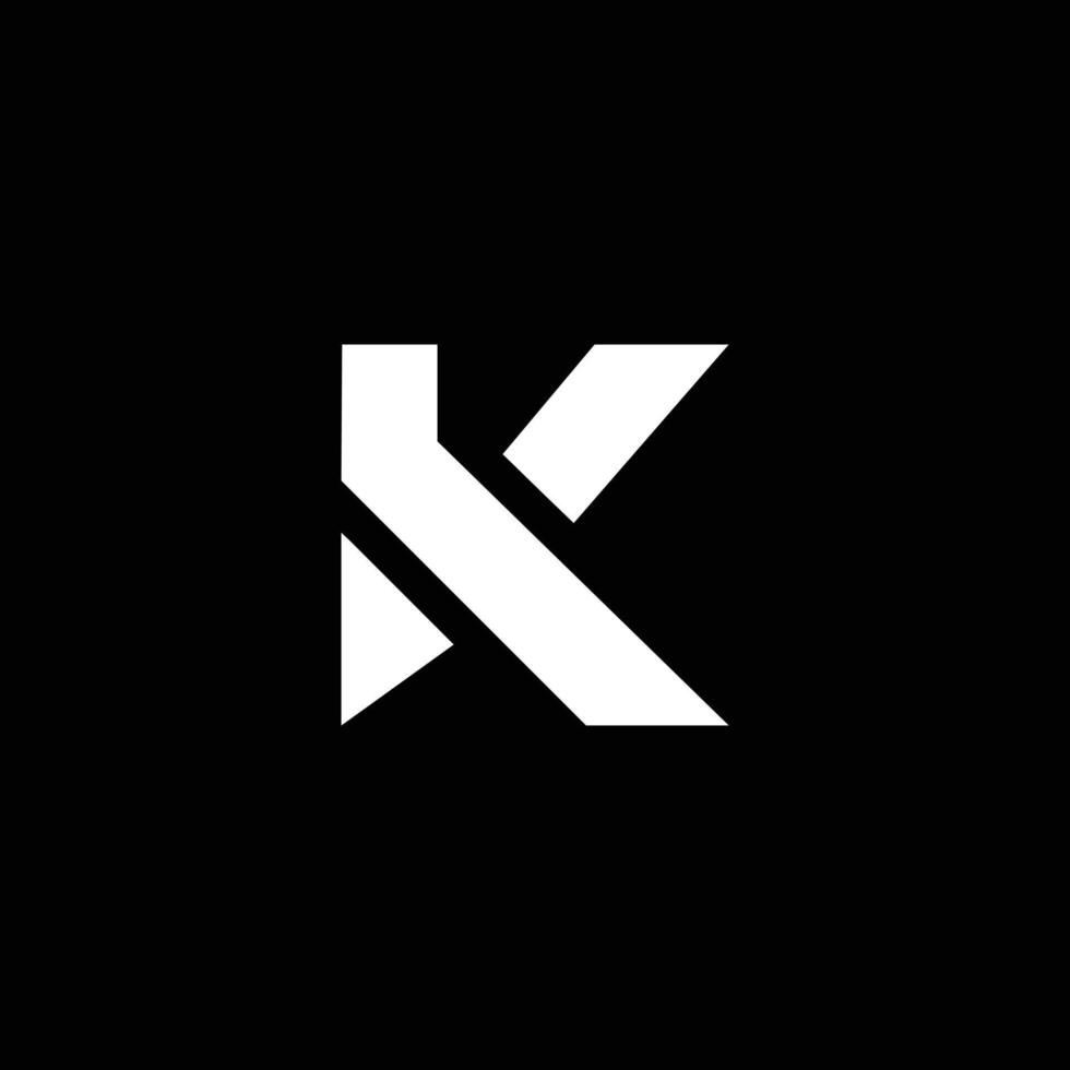 diseño de logotipo creativo de letra k moderna vector