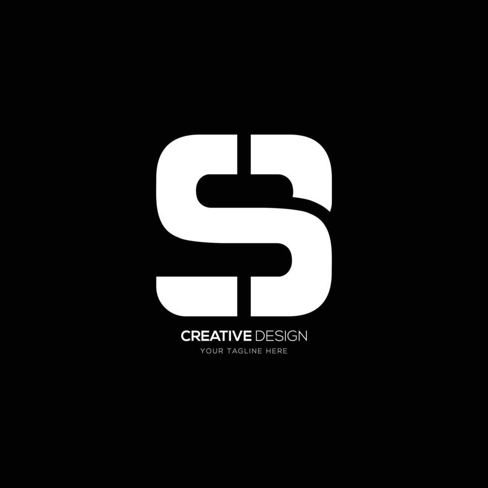 S B modern letter creative logo vector