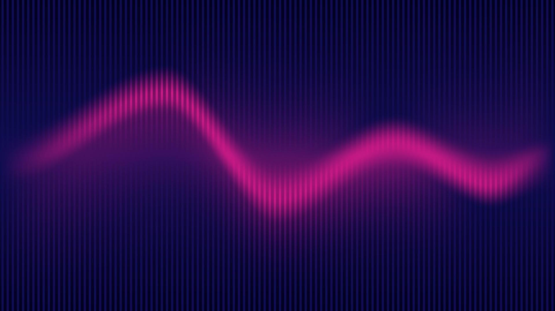 Abstract pink sound wave blurred on blue background technology concept