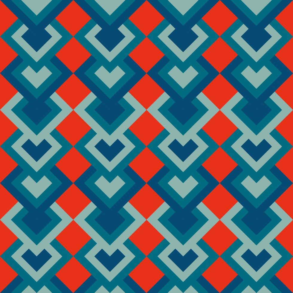 Vintage aestethic pattern with triangles in the style of the 70s and 60 vector