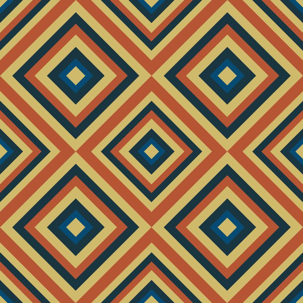 Vintage aestethic pattern with triangles in the style of the 70s and 60 vector
