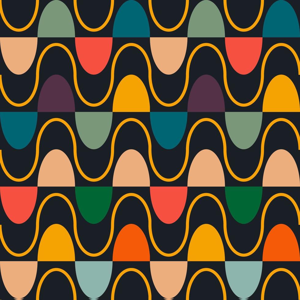 Retro pattern in the style of the 70s and 60s vector