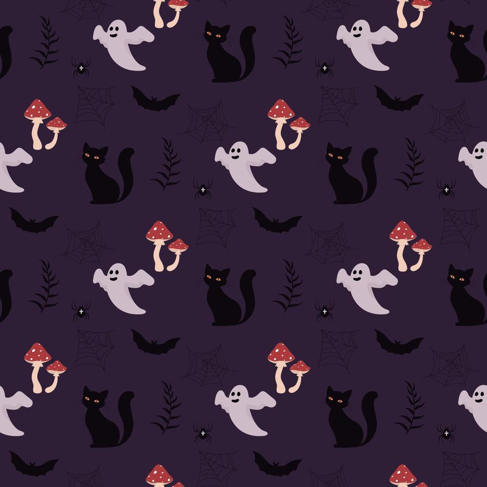halloween seamless pattern vector