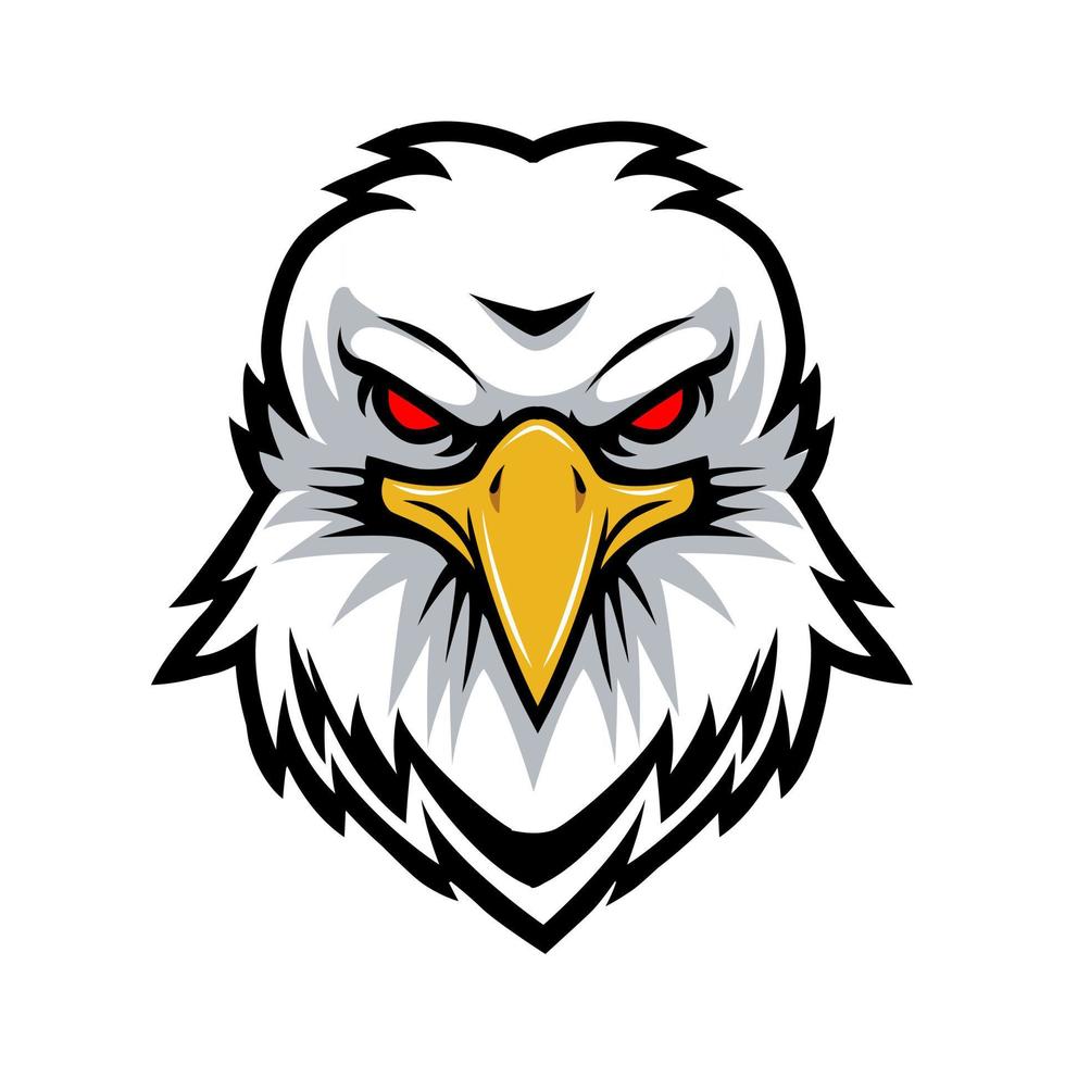 eagle mascot gaming logo illustration vector