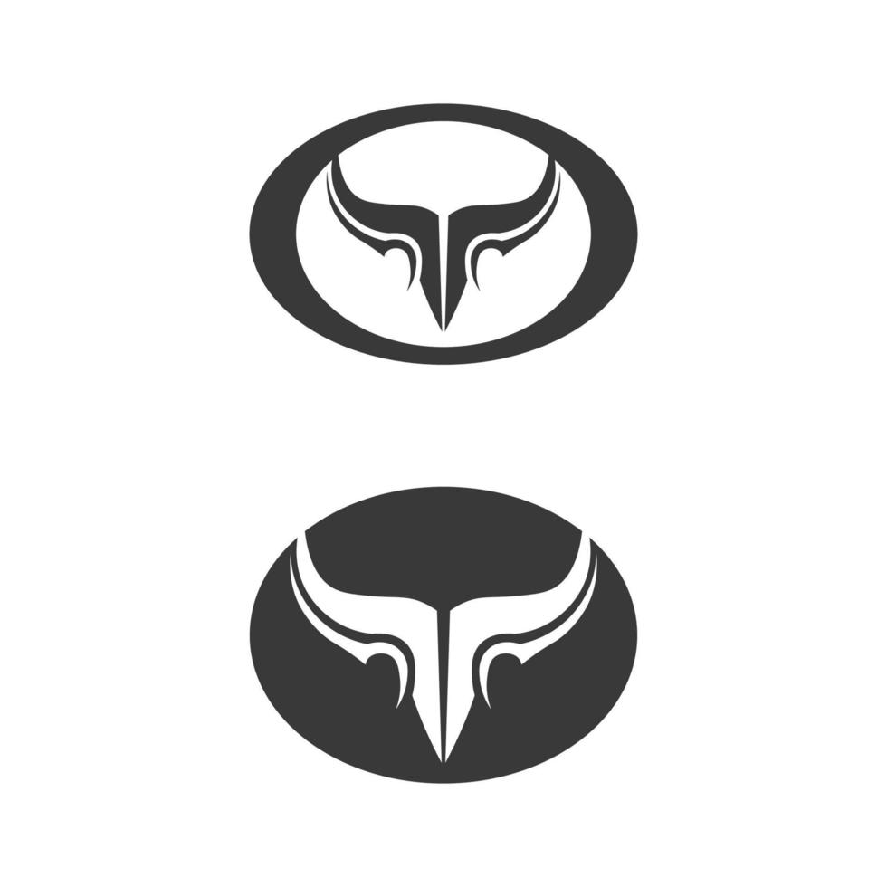 Bull logo y símbolos vector plantilla iconos aplicación