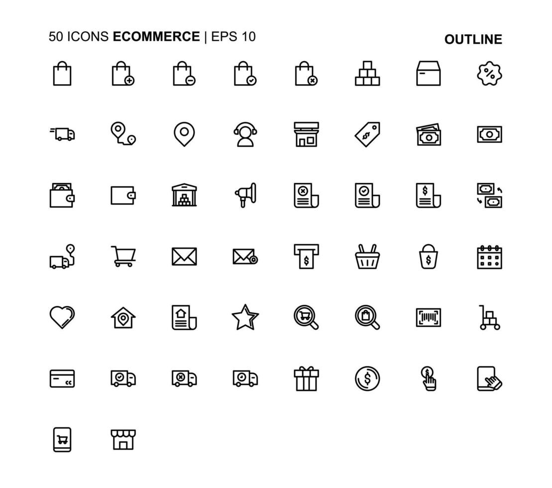 iconos de comercio electrónico para su proyecto vector