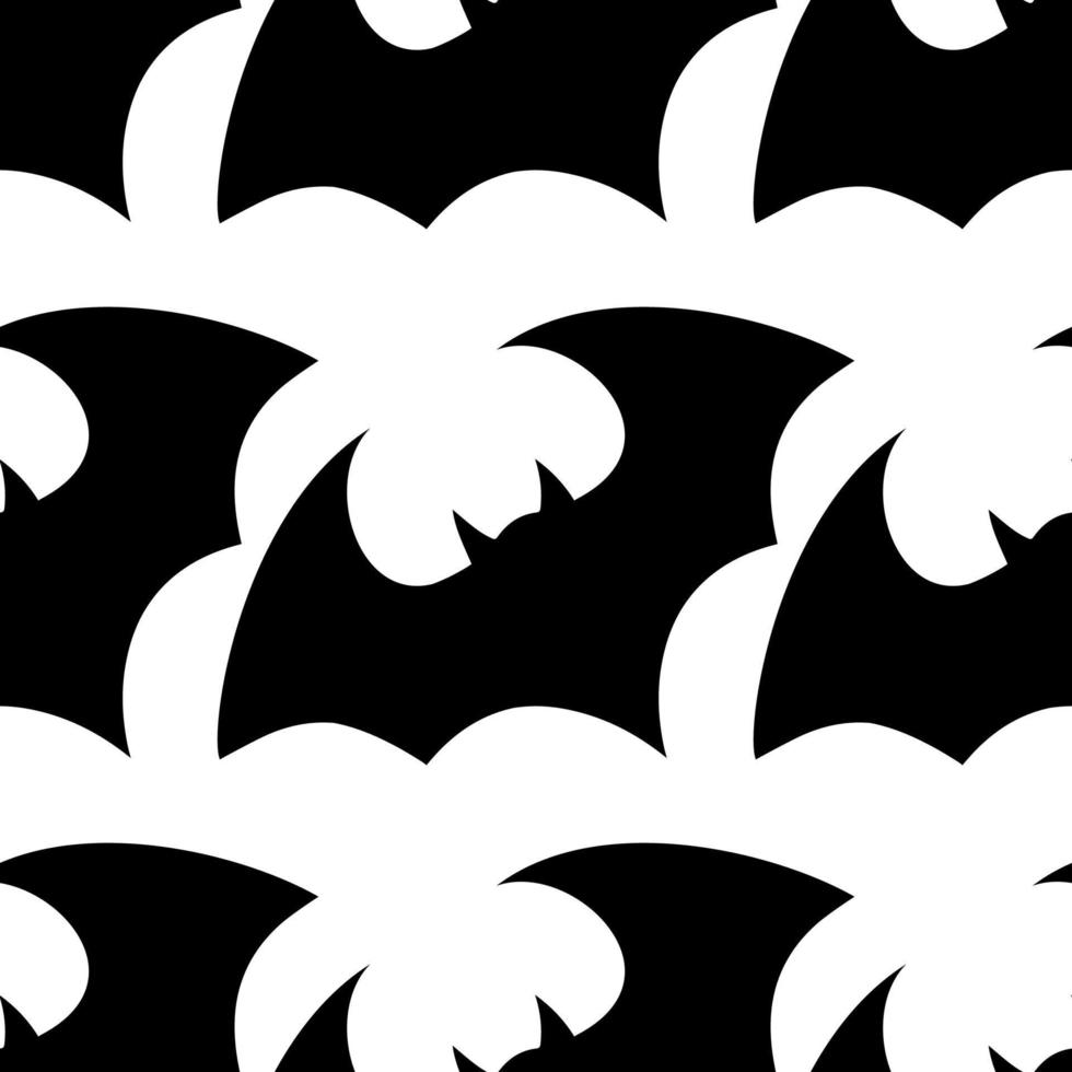 Halloween flying bat.  Vampire vector bat. Dark silhouette of bats flying in a flat style. Seamless pattern. Halloween background.